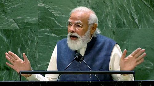 Prime Minister Narendra Modi addresses the 76th Session of the United Nations General Assembly