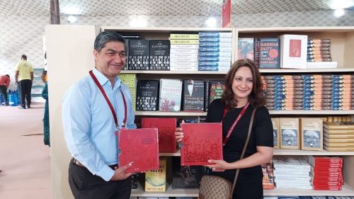 Dikshu and Arunima Kukreja at the Jaipur Literature festival