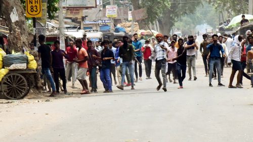 Protest against Agnipath Recruitment Scheme in Patna
