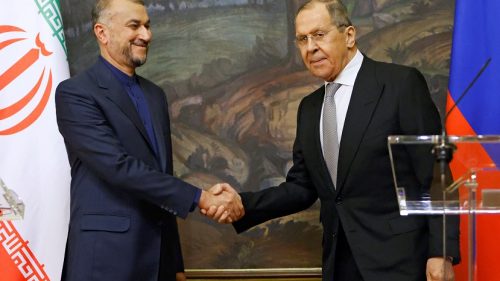 Russian Foreign Minister Sergei Lavrov meets with his Iranian counterpart Hossein Amir-Abdollahian in Moscow