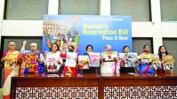 National Federation of Indian Women General Secretary Annie Raja during a program observing 25 years of struggle for women's reservation bill